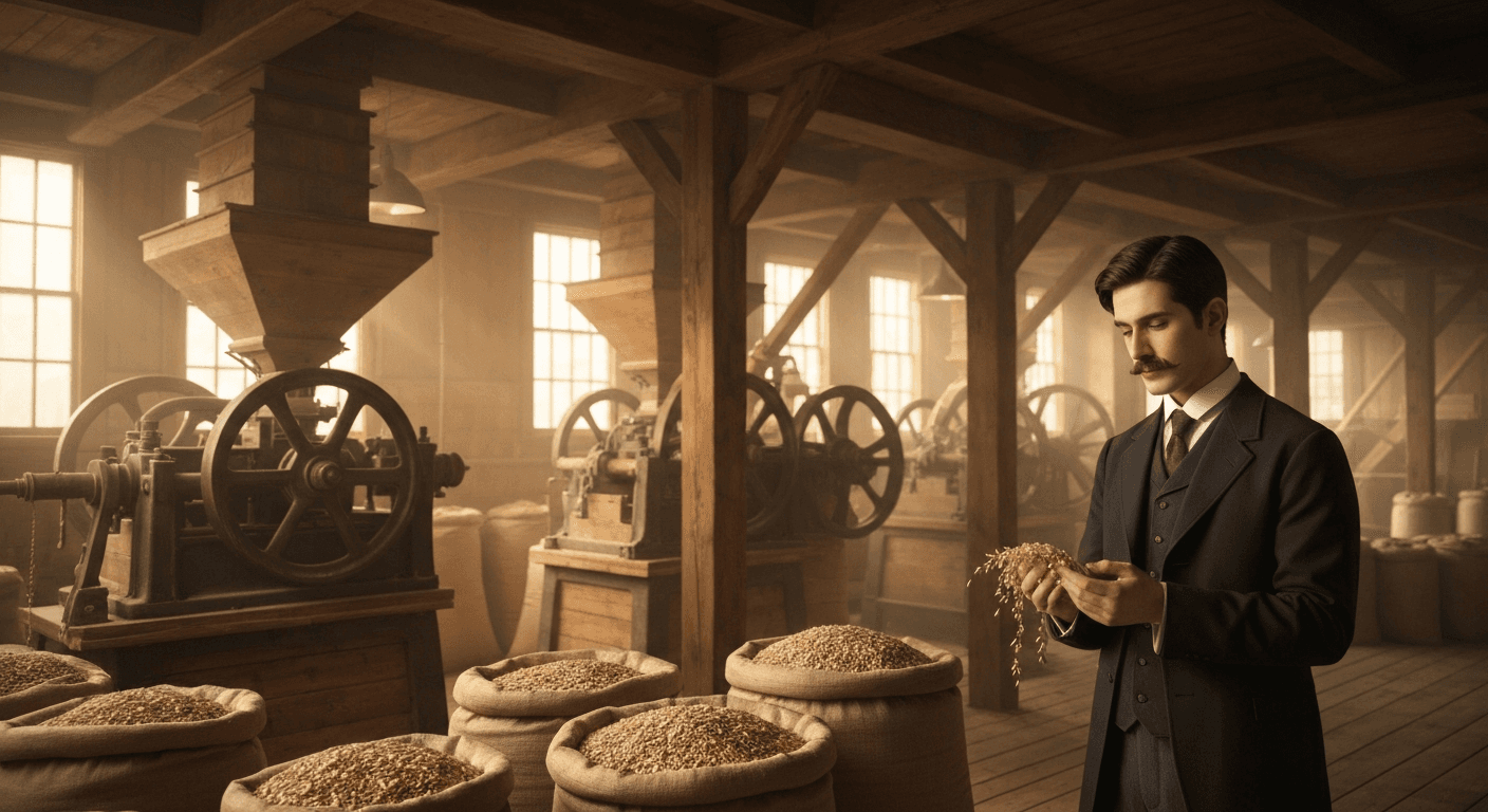 19th C photo, Henry Crowell at Quaker Oats. A christian entrepreneur gave 60 percent income, Cleveland, OH. Businessman healed from tuberculosis.