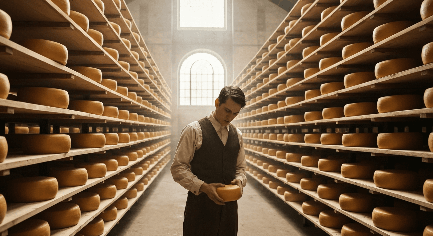 1907 Chicago: James Kraft, "putting god first in business," during early cheese biz struggles. A "christian businessman testimony" begins.