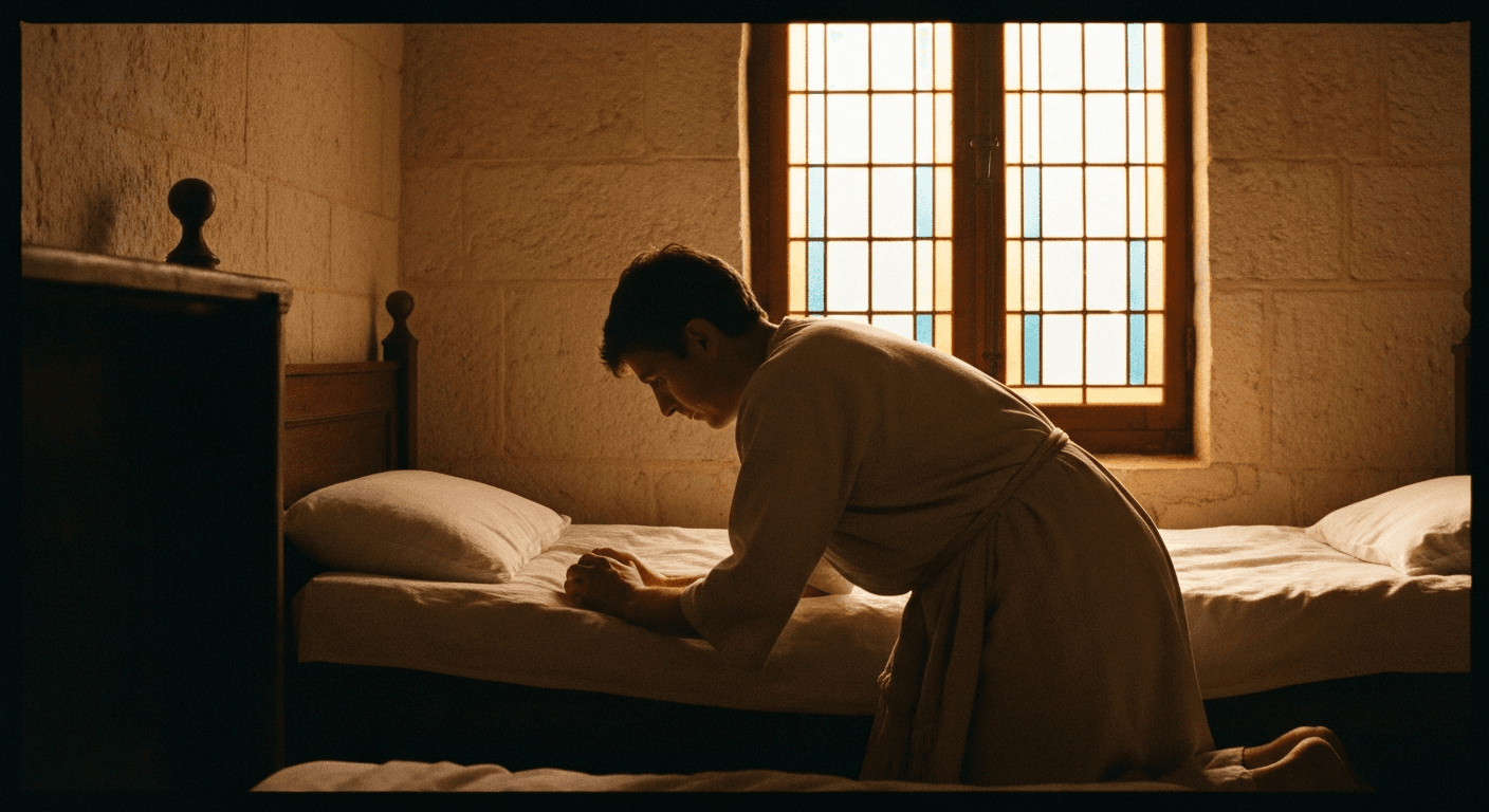 Queen Esther illustration in ancient Susa depicting Esther fasting. Her courage inspired a corporate fast that led to national deliverance and Purim.