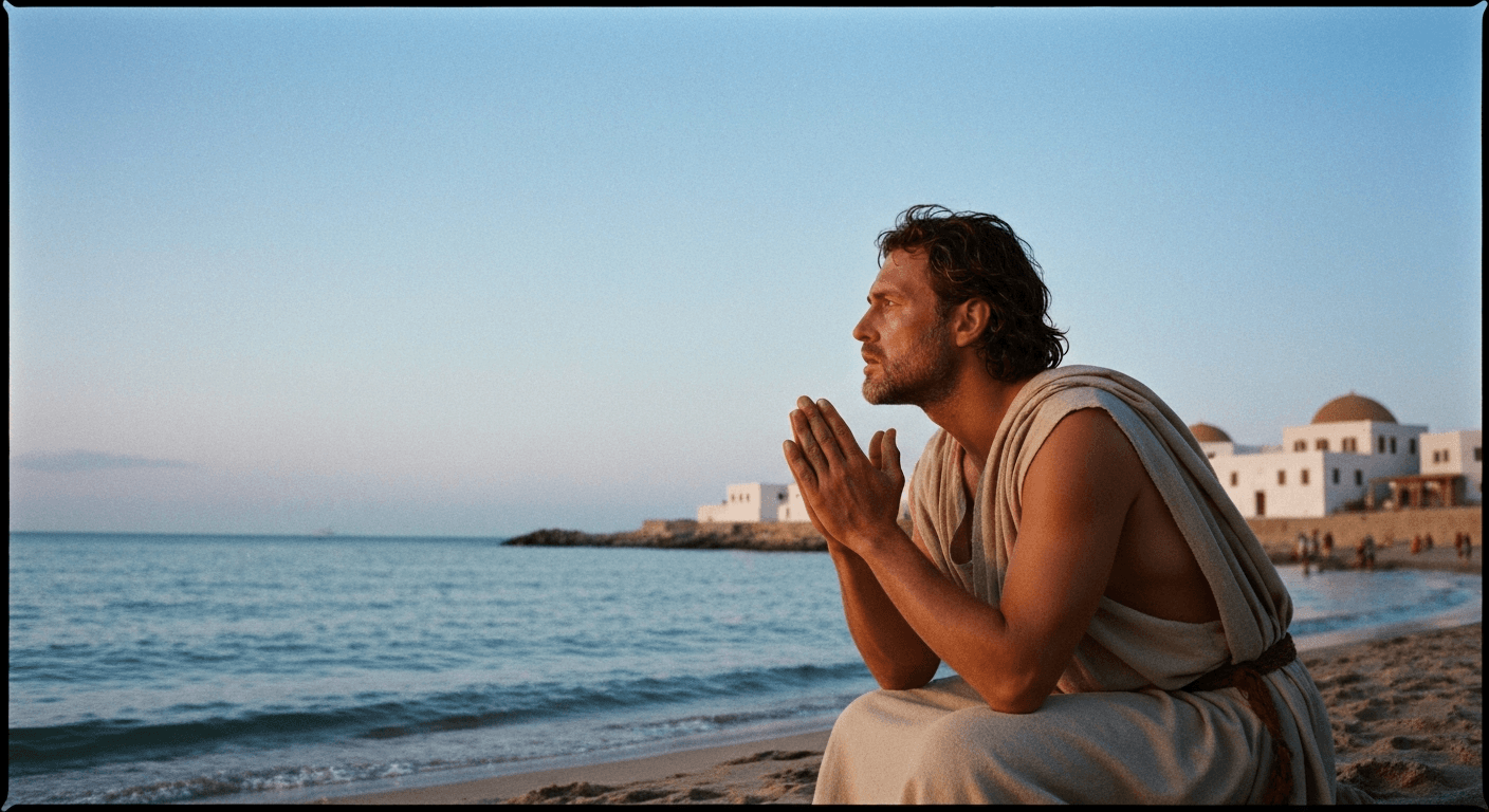 Prophet Jonah whale rescue, man delivered from great fish to shore, illustrating God's mercy Jonah.