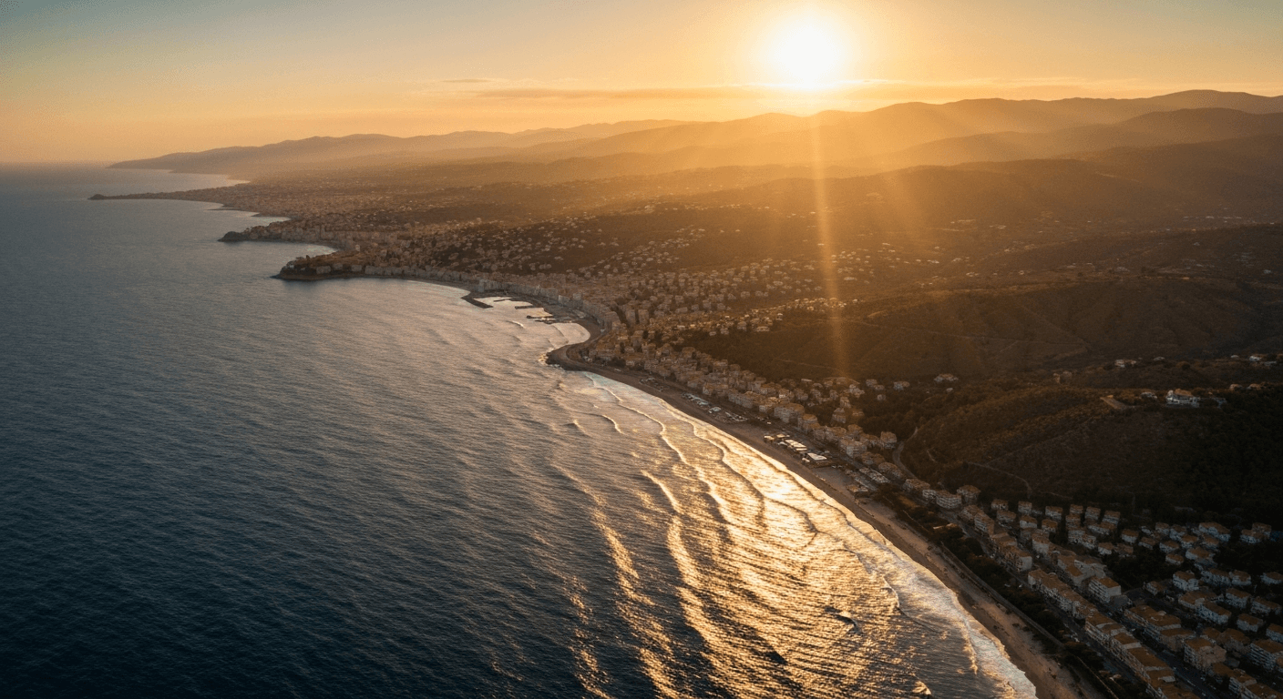 Algeria sunrise. Visualizing a conversion from islam france, hinting Djamel's muslim to christian testimony. New faith blooms.