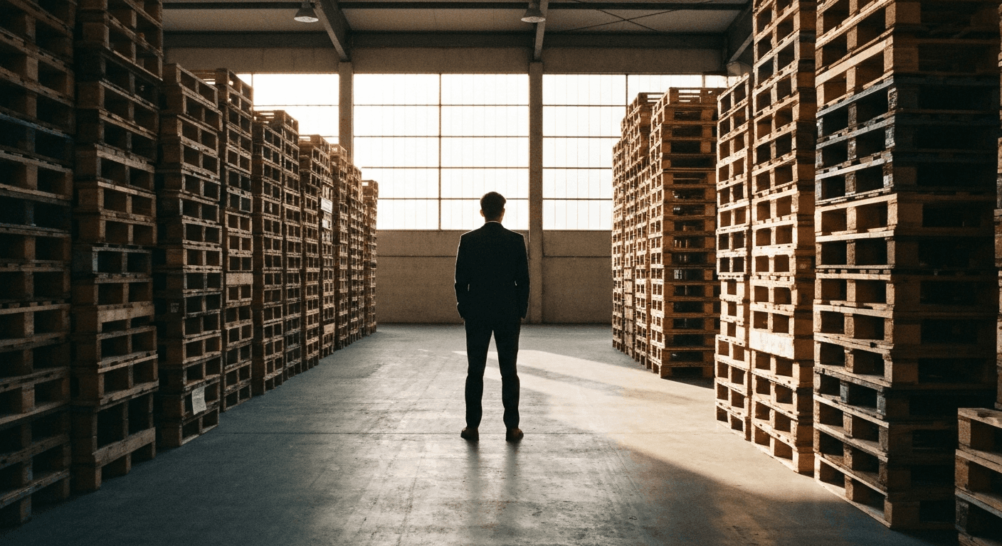 Swedish businessman surrounded by restored plastic bag pallets a business miracle through prayer testimony