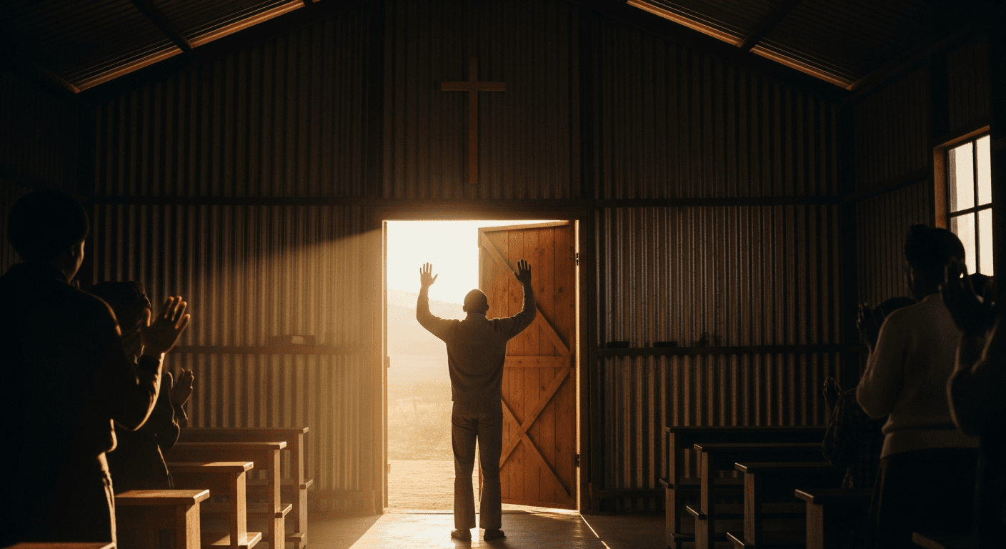 Durban township residents celebrate a lung disease healing miracle. Healing testimony South Africa: faith leads to addiction recovery.