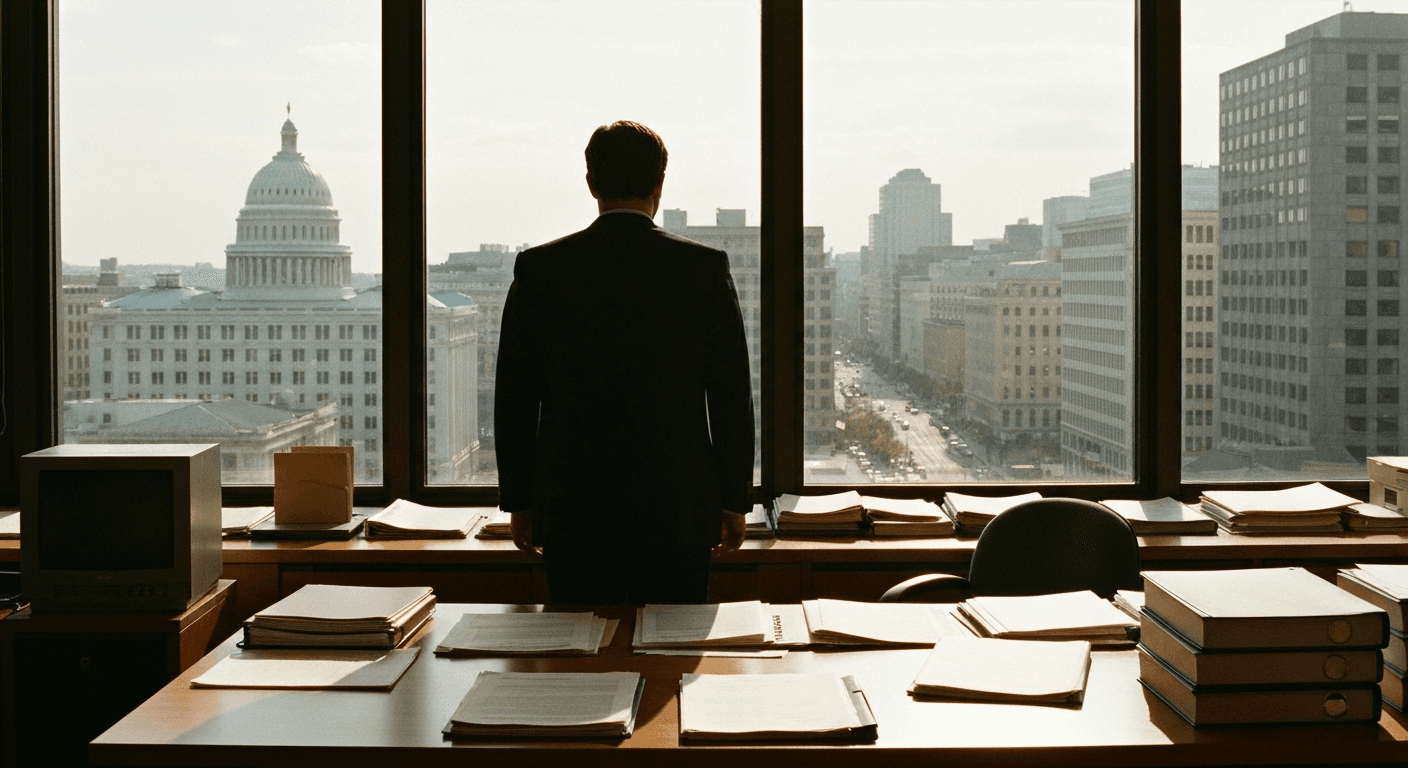 Gary Haugen speaking at International Justice Mission headquarters about human trafficking rescue and global justice reform work