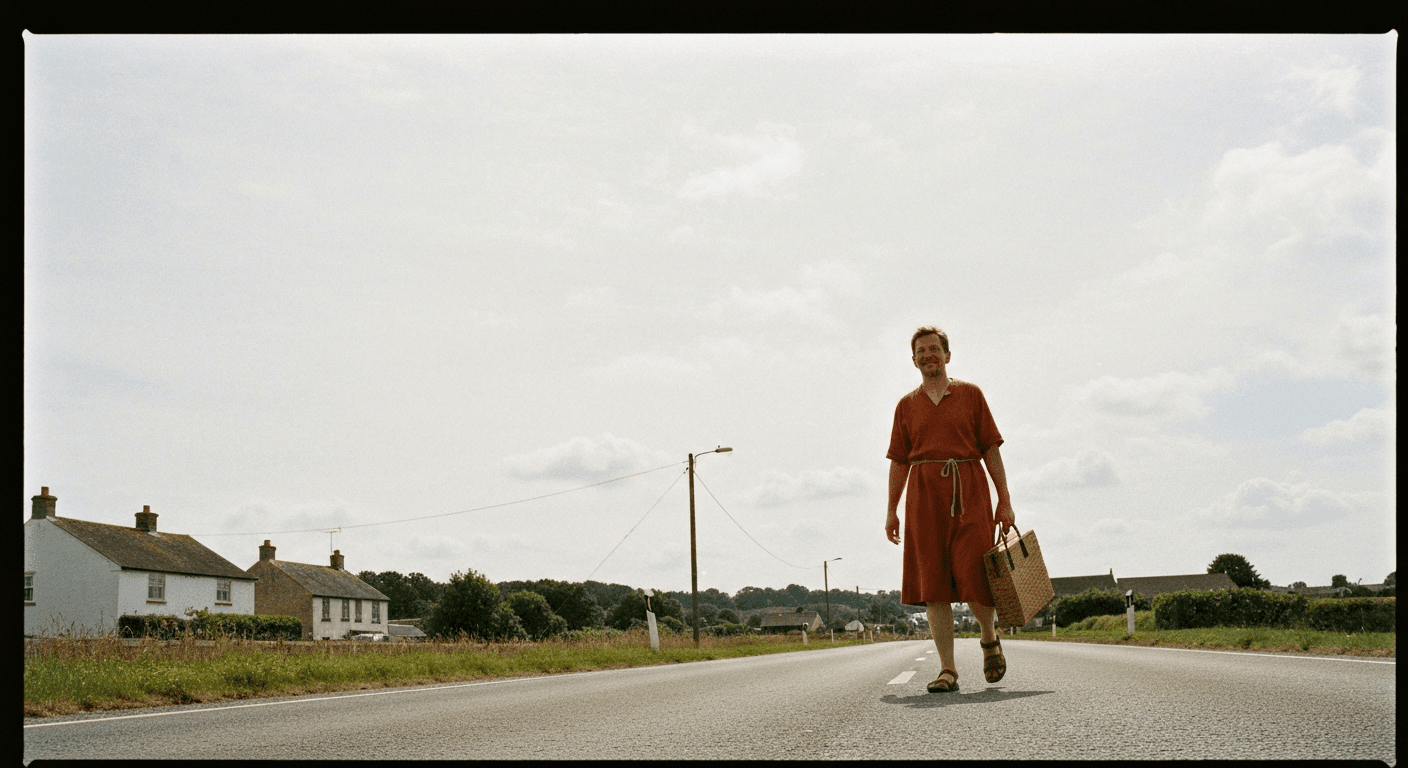Ancient Roman slave martyr Blandina facing lions in a Lyon arena, a testament to god's strength through suffering. Christian martyrdom testimony.
