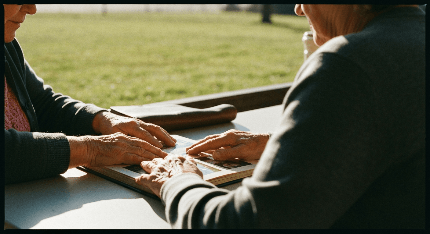 Modern photo of Rick Calhoun sharing his pancreatic cancer healed testimony, overcoming fear. Faith healing through dreams. USA setting.