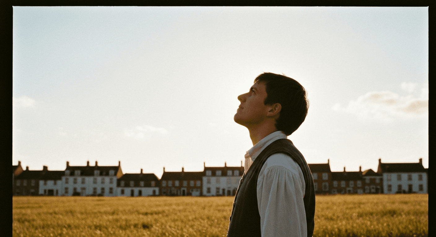 Paris scene depicts Blaise Pascal's Night of Fire Testimony; mathematician finds faith in God after supernatural experience.