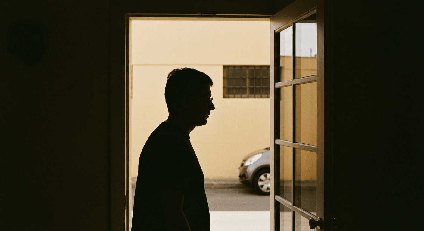 Haitian man Jacques, a voodoo priest converted to Christianity, listens near Mission Possible. Testimony from Haiti conversion shows deliverance.