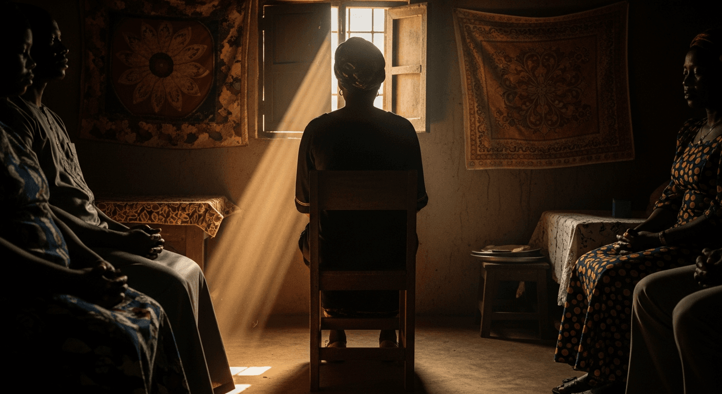 Nigerian woman shares powerful testimony of forgiveness after tragedy in modern church setting demonstrating faith through suffering