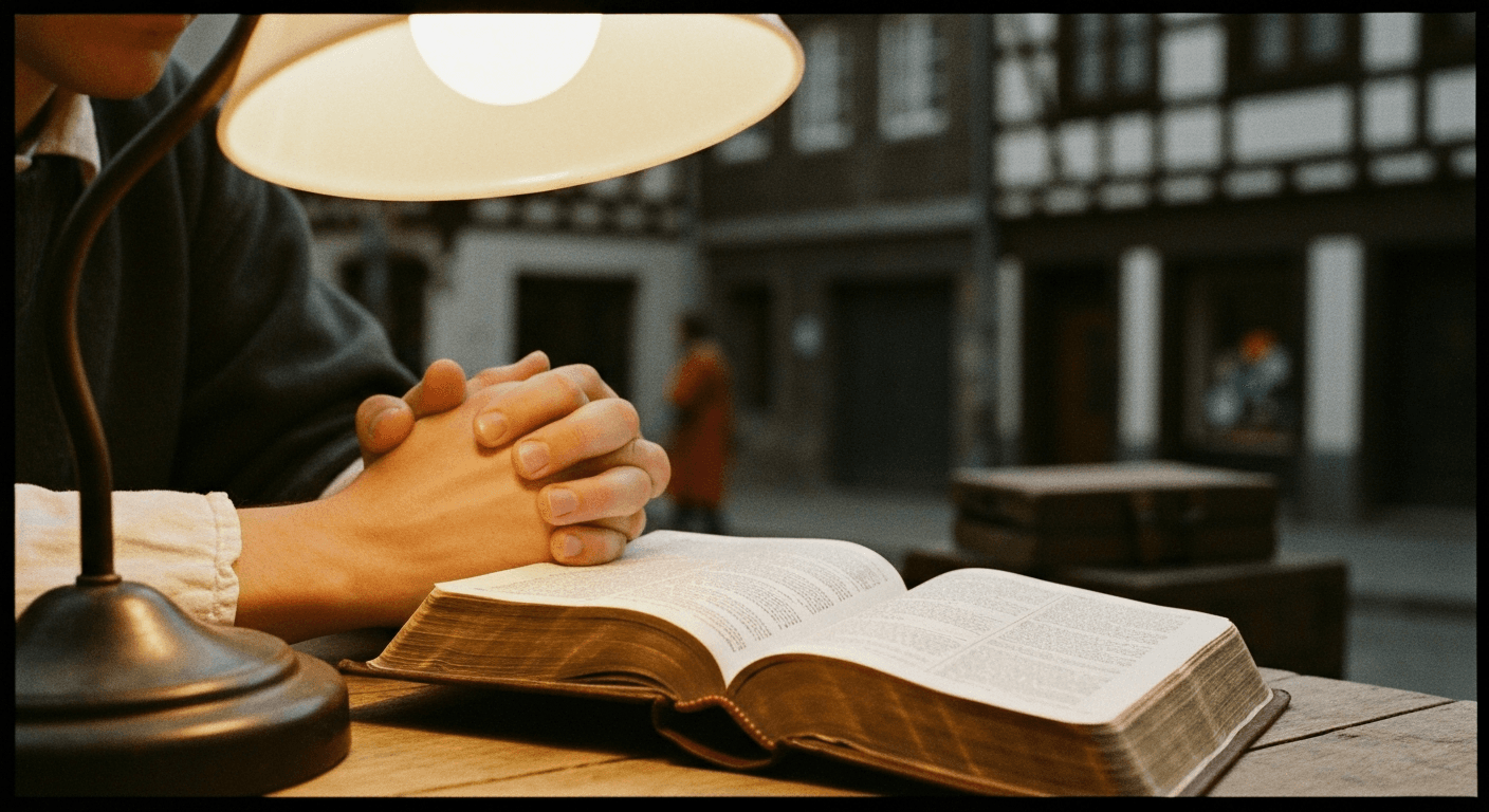 16th century รvila scene. Teresa of Avila transformation testimony: spiritual awakening through prayer. God's presence changed my life in Spain.