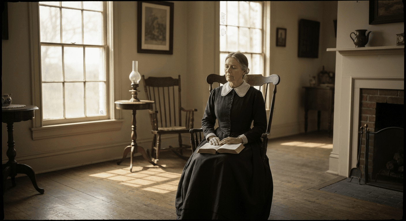 Historic portrait of Phoebe Palmer in 1837 New York during her day of days spiritual breakthrough testimony of entire sanctification