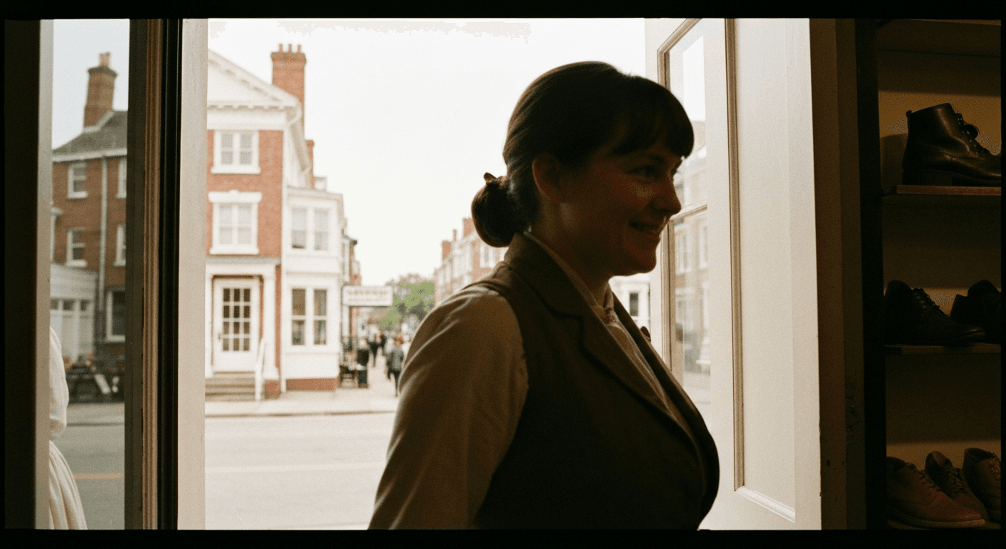 19th-century Chicago: A shoe store worker becomes evangelist after his Sunday school teacher led to Christ. Dwight Moody testimony conversion.