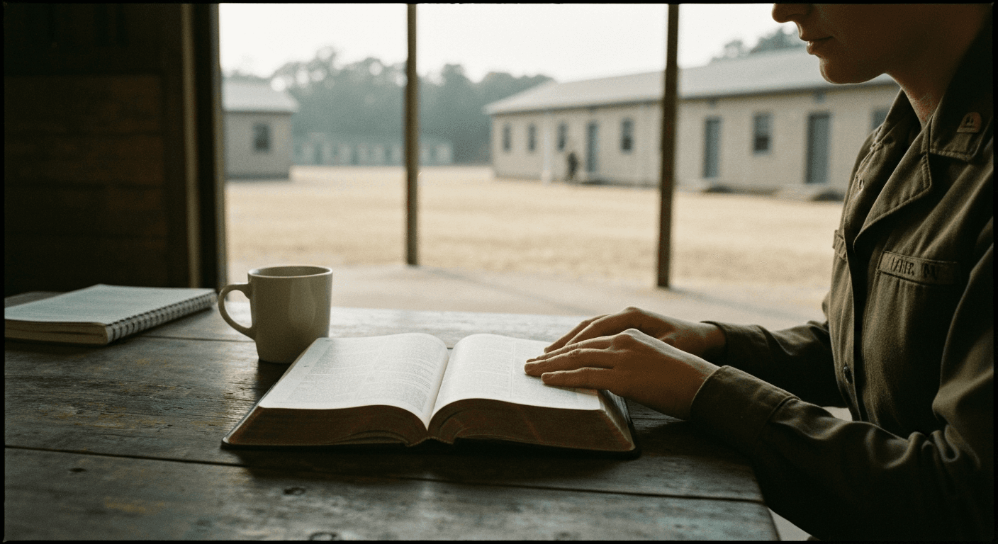 Ravensbrück barracks scene showing Corrie ten Boom testimony. Fleas protected secret bible study, God protection concentration camp. Thanksgiving ...