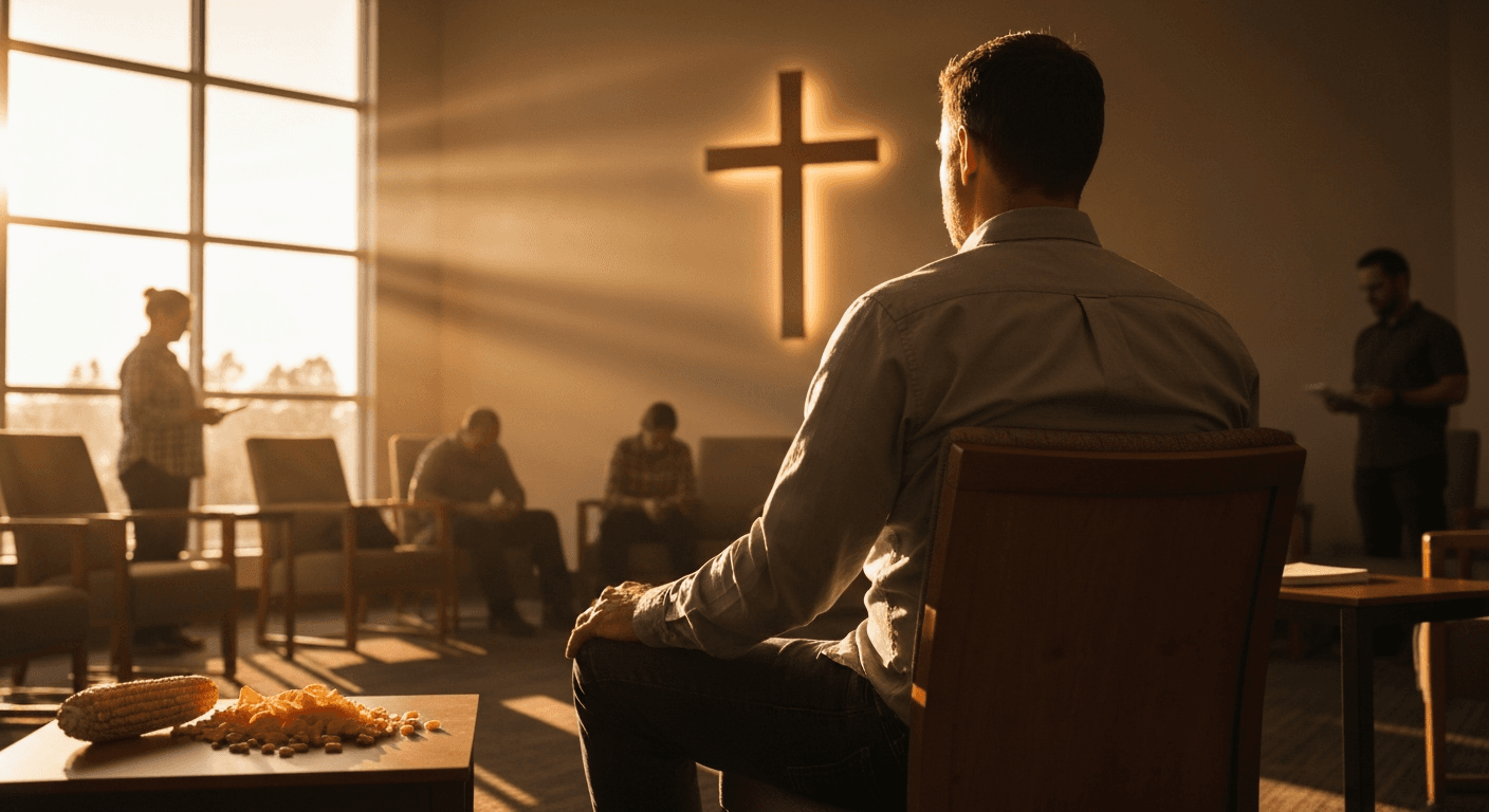 Man shares a healing rooms testimony corn allergy. Bethel Redding prayer brought supernatural healing food allergies. Shasta County, CA.