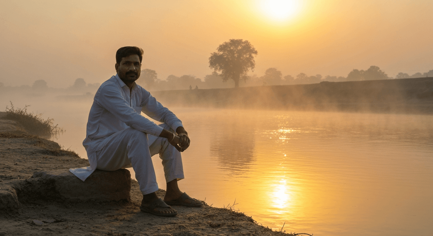Rampur, Punjab: Documentary scene depicts the sadhu sundar singh conversion story. Jesus appeared in vision India, altering lives.