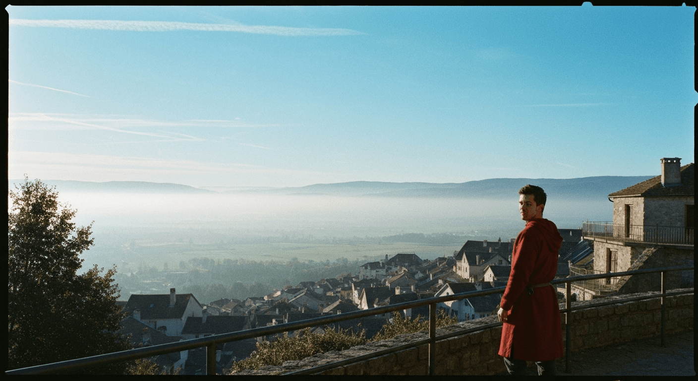 Bermersheim: 12th century christian mystic Hildegard of Bingen divine calling shown. Medieval christian visions testimony.