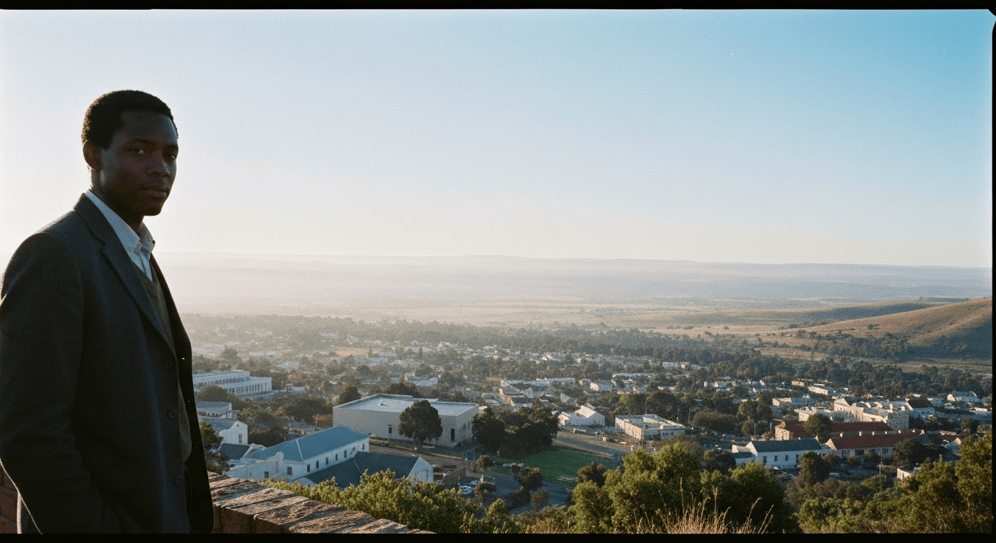 Desmond Tutu's faith testimony: Bishop prays in Klerksdorp, South Africa. His Christian response to apartheid fueled the fight for justice.