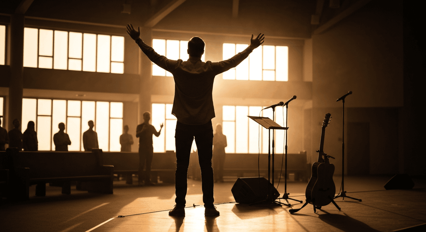 Vancouver worship leader healed testimony. Throat healing testimony Canada, voice restored through prayer in modern service.