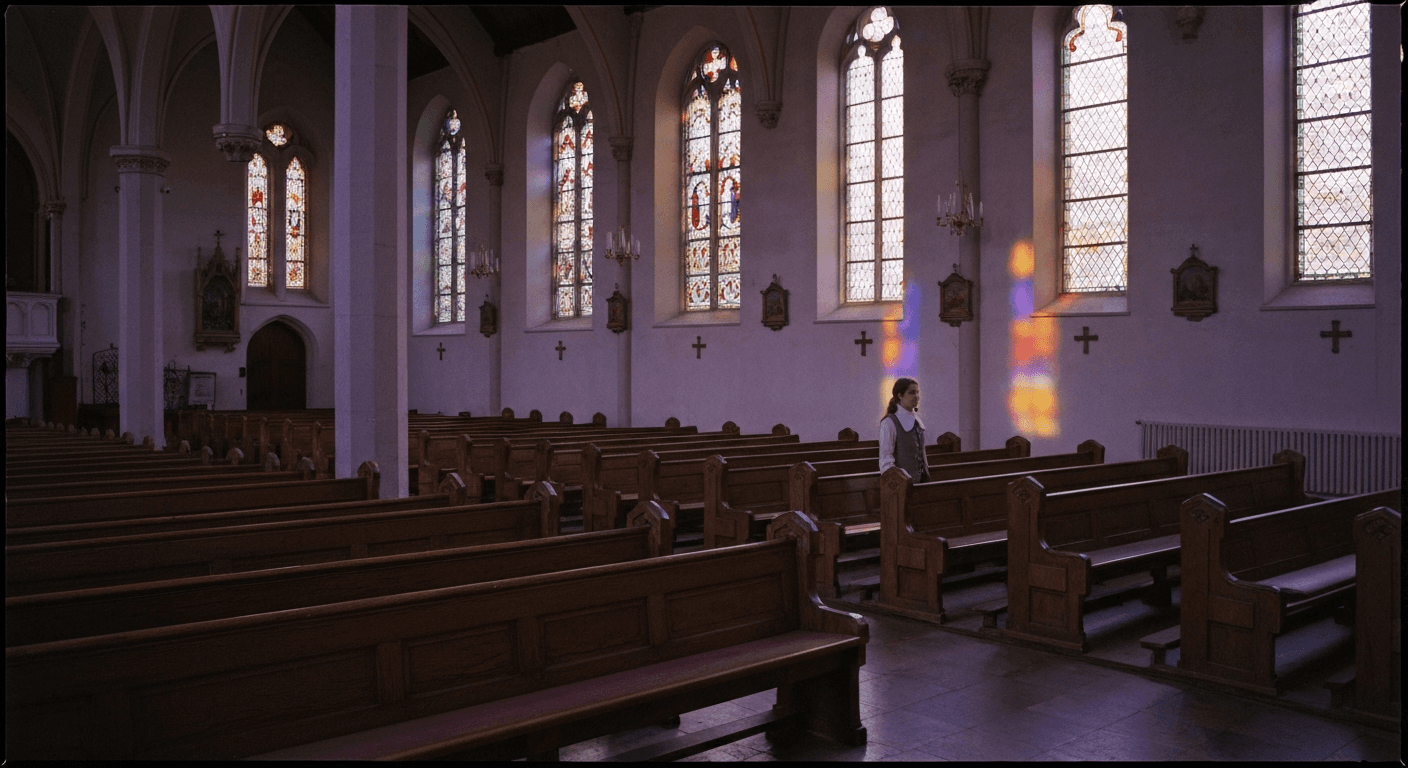 Herrnhut 1727 scene: Moravian Revival Herrnhut 1727. Community reconciliation through prayer, witnessed by Count Zinzendorf. Berthelsdorf, Germany.