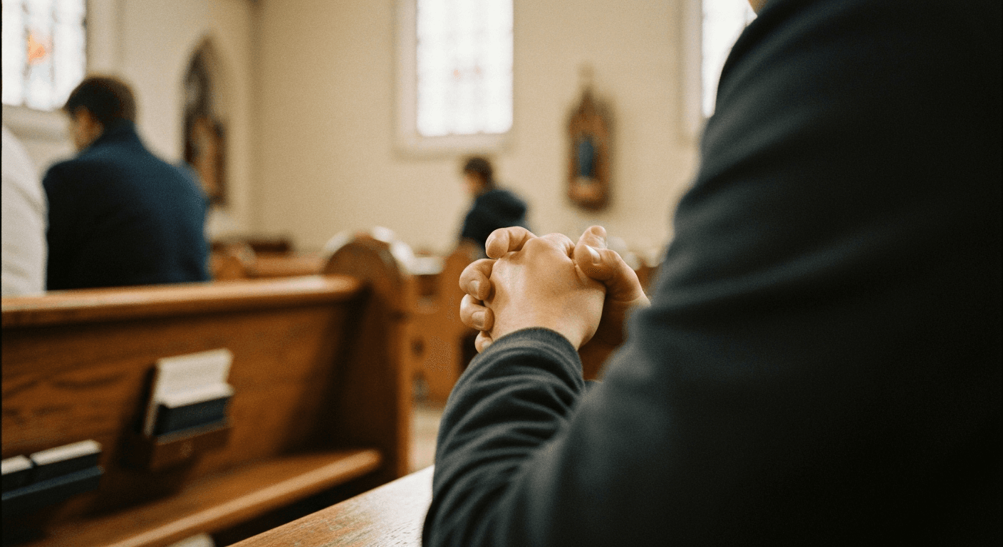 Purdue college athletes baptism scene. Young men in modern clothing, publicly baptized in Indiana during a sports revival. FCA event shows found fa...