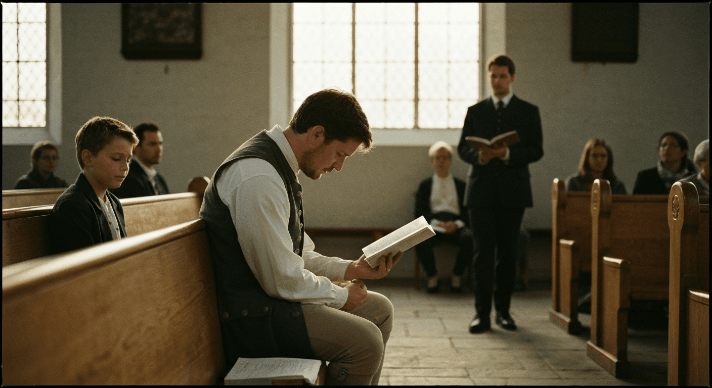 London scene evokes John Wesley testimony salvation, heart strangely warmed experience. Aldersgate Street spiritual awakening.