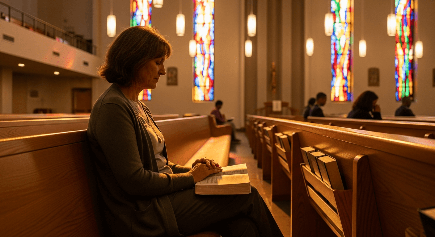 Christian woman sharing billy graham salvation testimony about faith through husband affair and divine healing in modern Annapolis setting