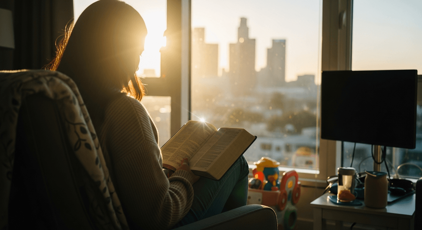 Modern portrait of Full House actress Candace Cameron Bure sharing her celebrity salvation testimony about motherhood spiritual awakening in Los ...