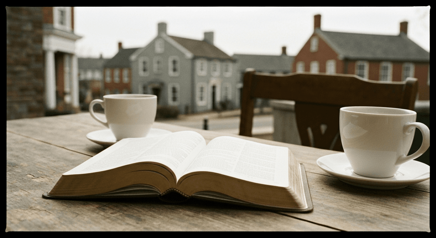 William Carey missionary testimony scene: "Cobbler to missionary transformation" in Serampore, India. Faith overcame poverty hardship.