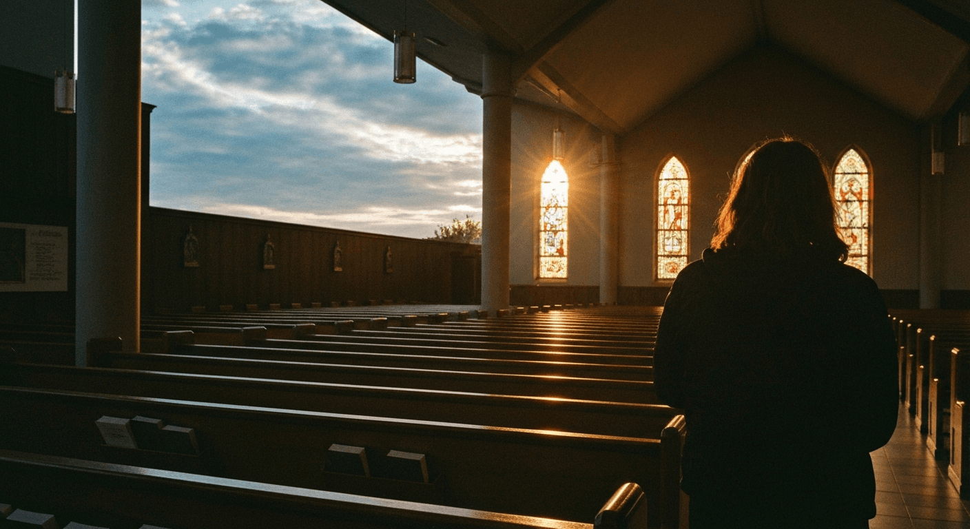 Nairobi, Kenya: Hussein's testimony of faith despite suffering. Church embraced him after family rejection for faith testimony. Modern scene.