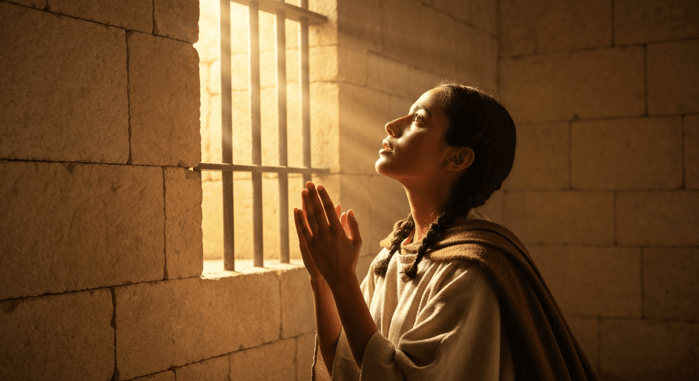 Carthage: Early Christian woman testimony. Perpetua prison visions from God inspired strength for martyrdom.