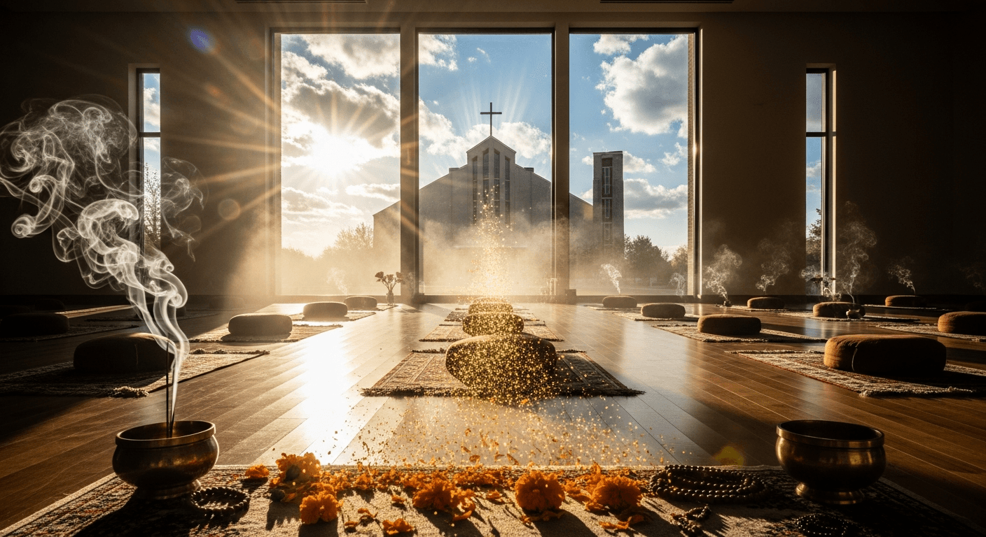 Hindu monk converts to Christianity after a near death vision of Jesus. Bloomington, Indiana retreat changed his life.