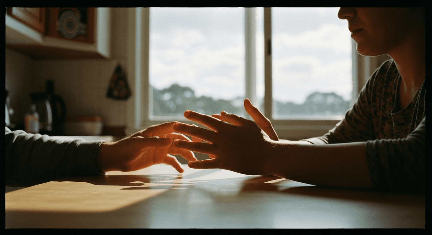 Aboriginal elder in Arnhem Land sharing her Stolen Generations forgiveness testimony that sparked healing across her community