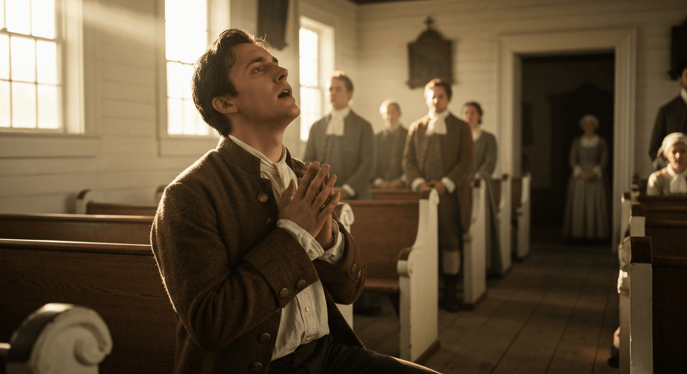 1700s scene: David Brainerd's missionary work native americans in Connecticut. His david brainerd missionary testimony grew from spiritual awakening.