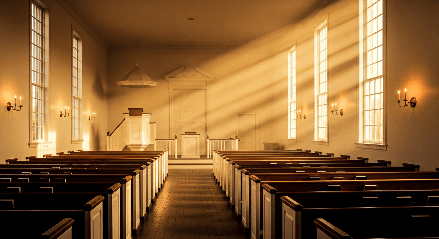 Sarah Edwards testimony 1742: Woman reading scripture in Northampton home. Great Awakening spiritual experience depicted.