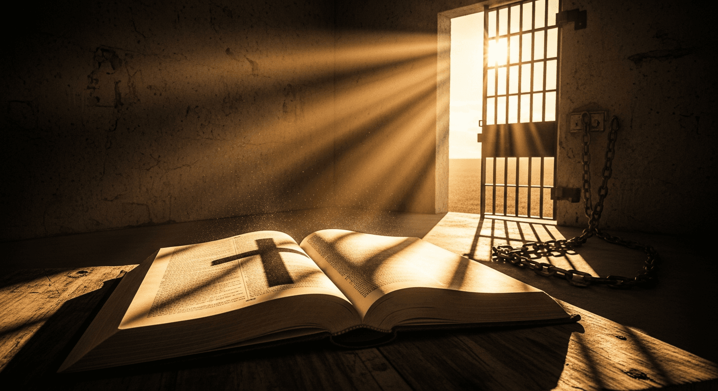 Broken chains against Romanian Orthodox church backdrop symbolizing Richard Wurmbrand testimony conversion from atheist to christian through ...