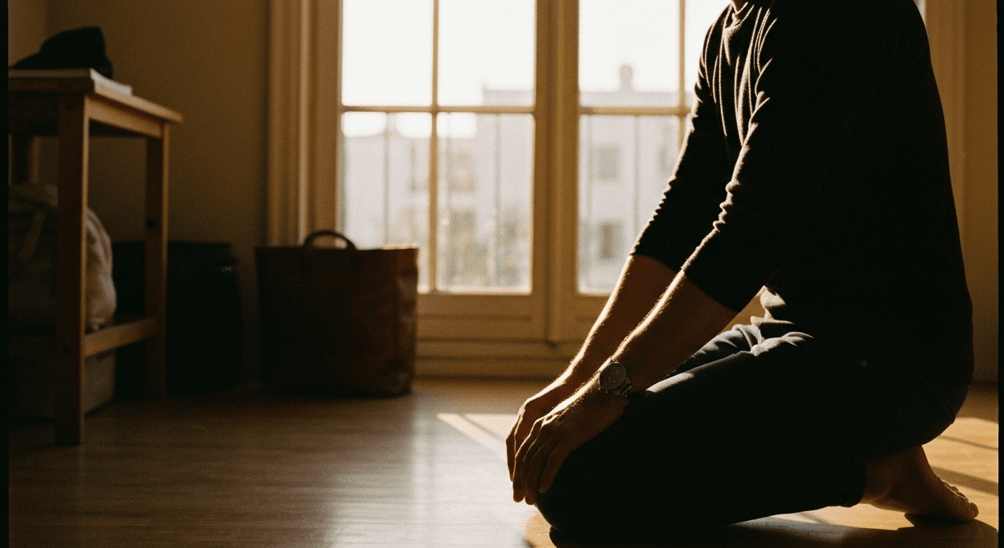 Volunteer serving refugees found God. Modern photo, woman holds baby in Lesbos, Greece refugee camp meal queue.