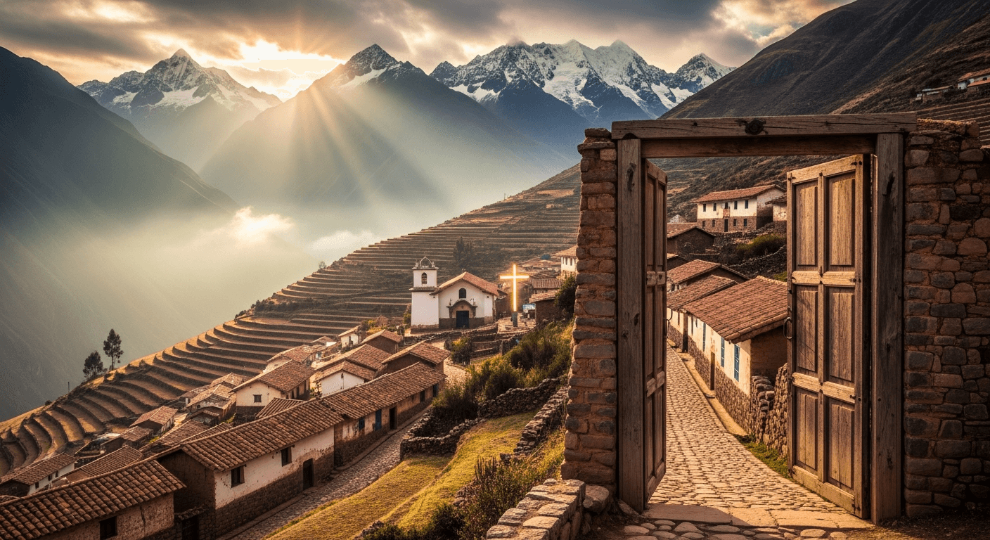 Andes villager shares his faith. Village revival testimony Peru; Culipampa community embraces Christ, modern missionary testimony Andes Mountains.