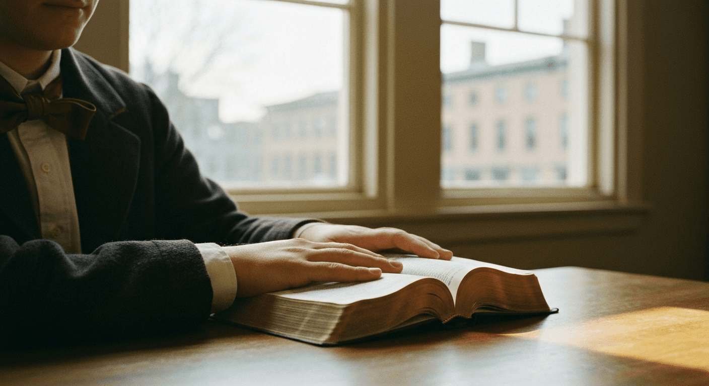 David Livingstone Christian testimony shows missionary testimony from Africa kneeling. Blantyre, Scotland. Faith through suffering testimony.