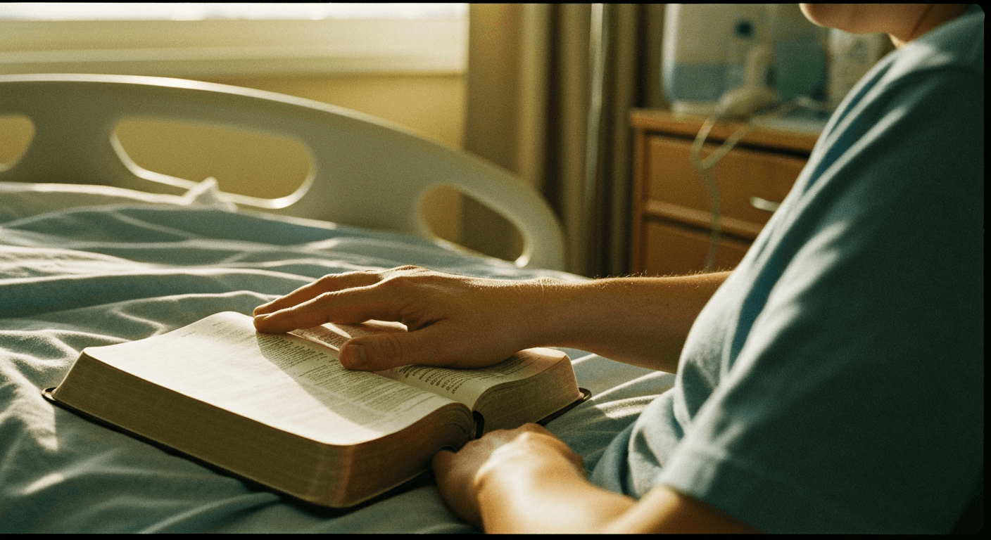 Modern photo of Ken Gorman testifying in the UK about his terminal pancreatic cancer miracle after prayer healed his body of cancer