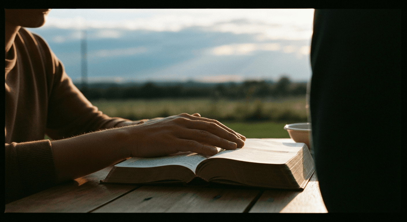 1950s photo of Tom Landry finding faith. Dallas Cowboys NFL coach christian studies Bible, reflecting on his military veteran salvation story.