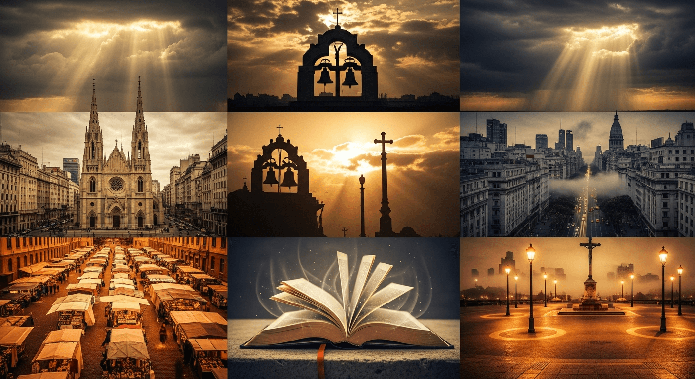 Buenos Aires: Photo captures the fervor of Argentina revival testimony, sparked by businessman called to ministry, Carlos Annacondia.