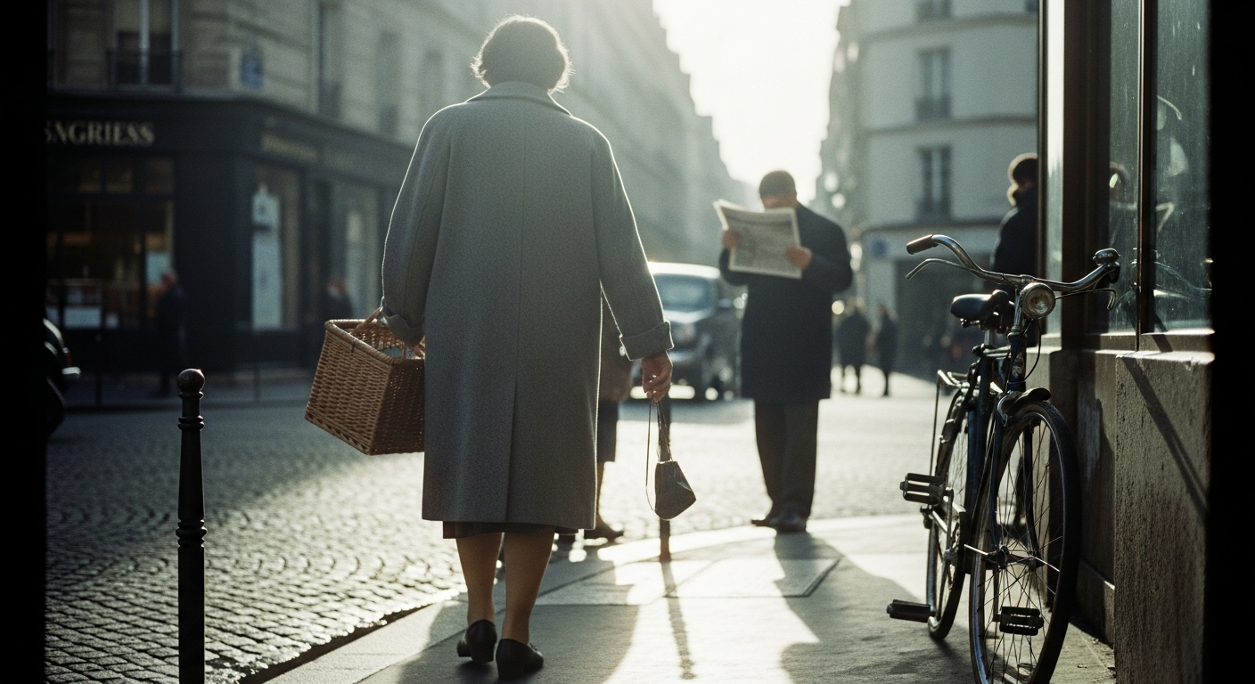 Abstract golden light threads converging on a warm central point