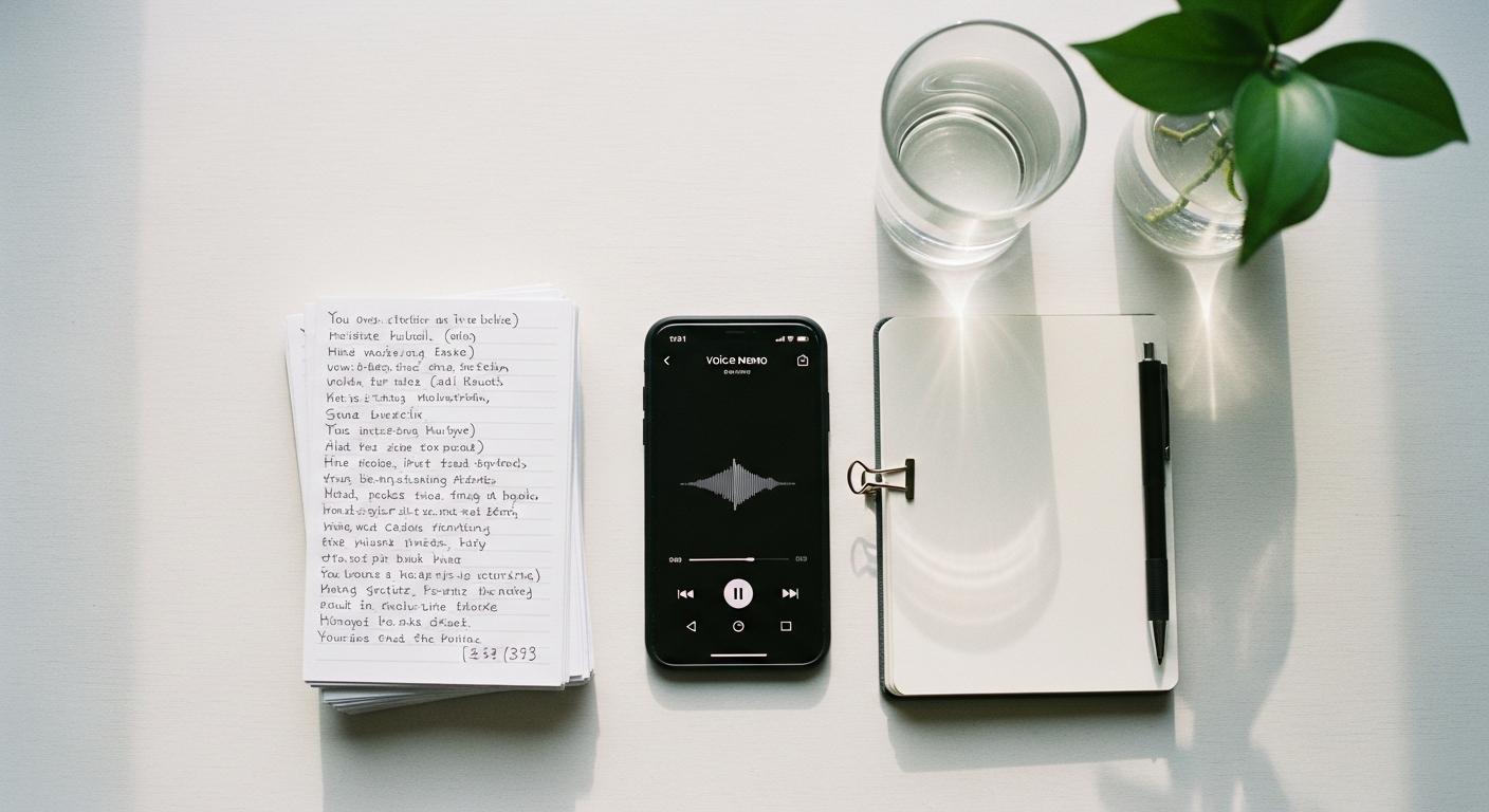 Practical ways to use Bible verses for anxiety daily including handwritten Scripture cards, a voice memo app, and a journal paired with real testimonies