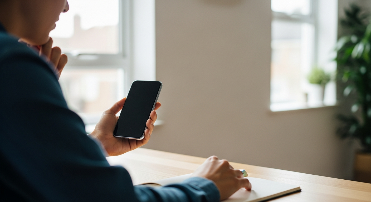 Believer choosing the right Christian app on their smartphone with a guide showing different faith categories like Bible reading, prayer, and testimonies