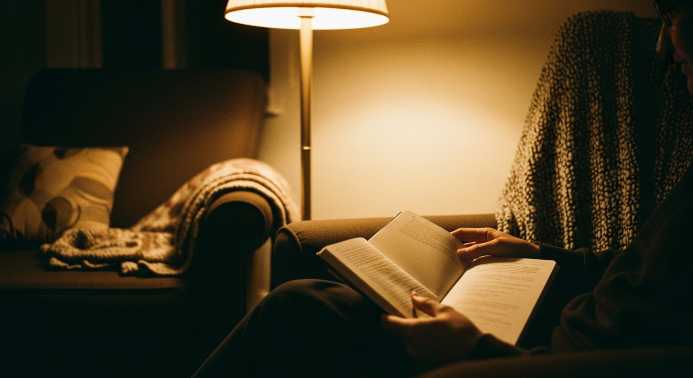 Person reviewing past journal entries by warm lamplight, reflecting on answered prayers and building unshakeable faith through remembering God's work